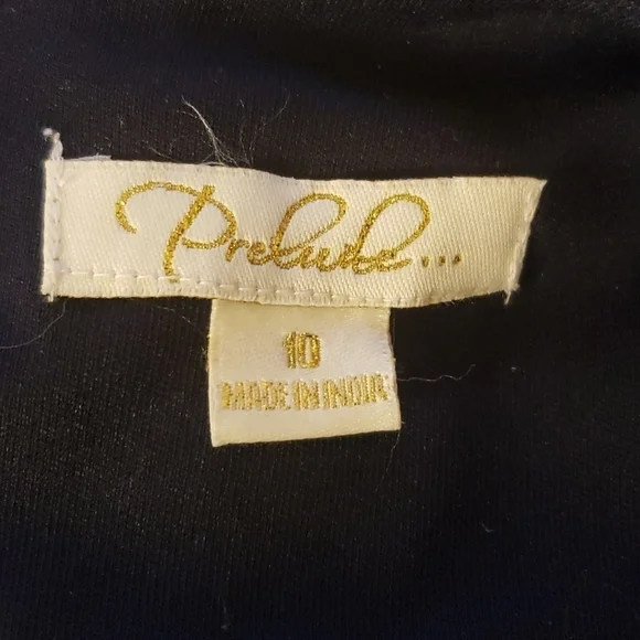 PRELUDE size 10 tiered dress blue with white polka dots - Picture 6 of 7